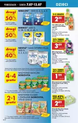 Gazetka promocyjna Biedronka - Od Poniedziałku - Gazetka - ważna od 12.07 do 12.07.2025 - strona 62 - produkty: Sok, Por, Mus, Słoiczki, BoboVita, O nas, Dada, NAN Optipro, Bebiko, Dzieci, Kubuś, Woda, Karmi, Mleko, BEBILON