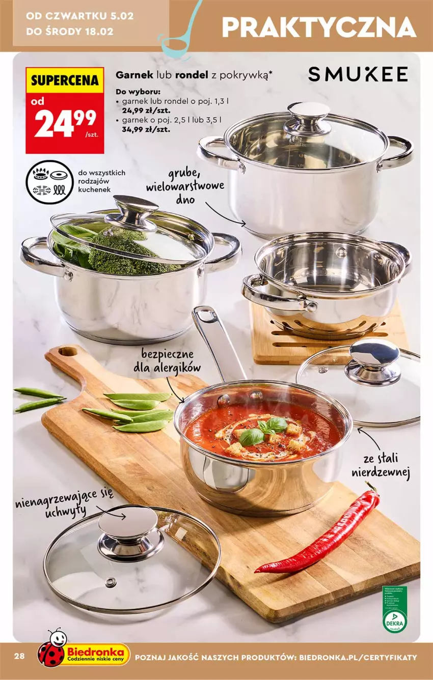 Gazetka promocyjna Biedronka - Okazje Tygodnia - ważna 31.01 do 14.02.2026 - strona 28 - produkty: Garnek, HP, Piec, Rondel