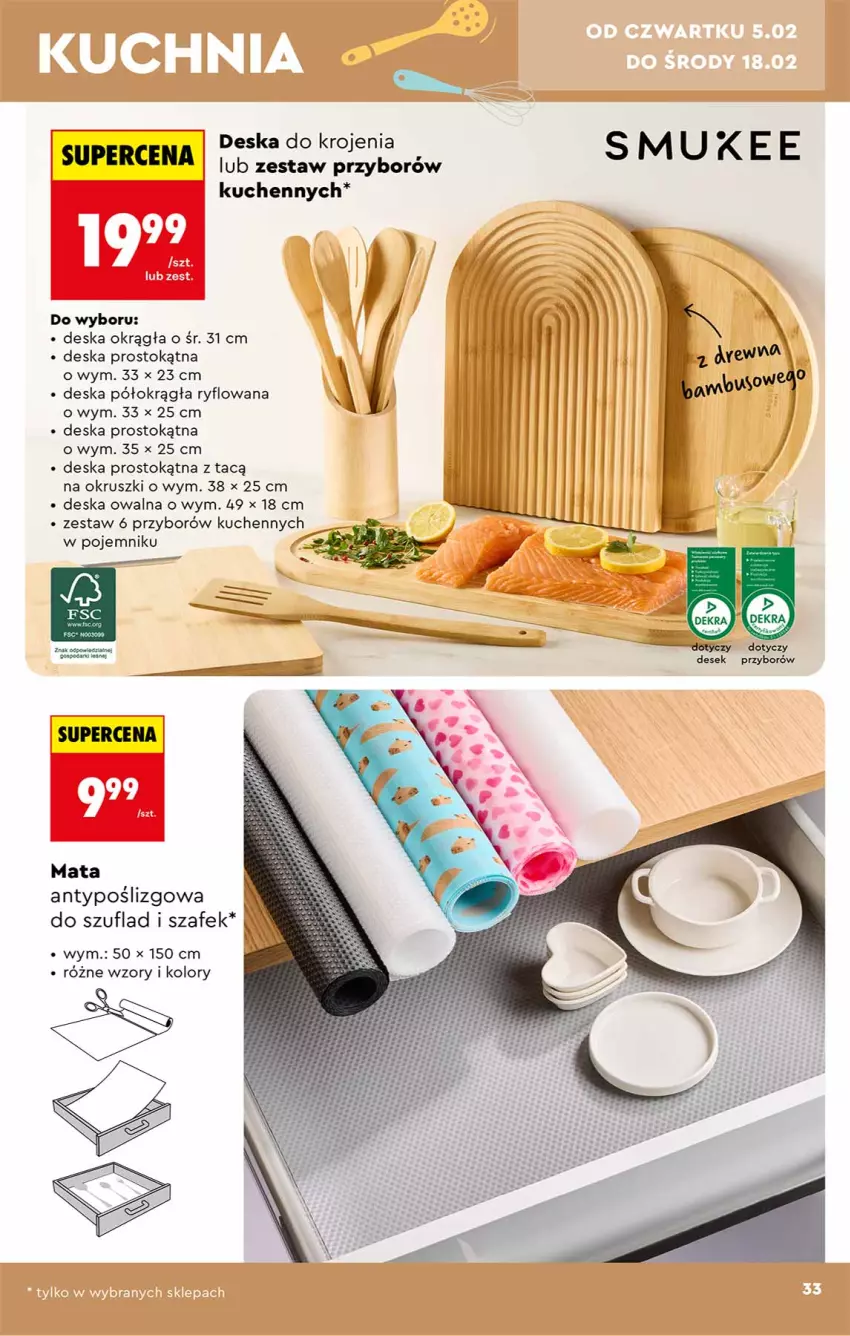 Gazetka promocyjna Biedronka - Okazje Tygodnia - ważna 31.01 do 14.02.2026 - strona 33 - produkty: Deska do krojenia, Pojemnik