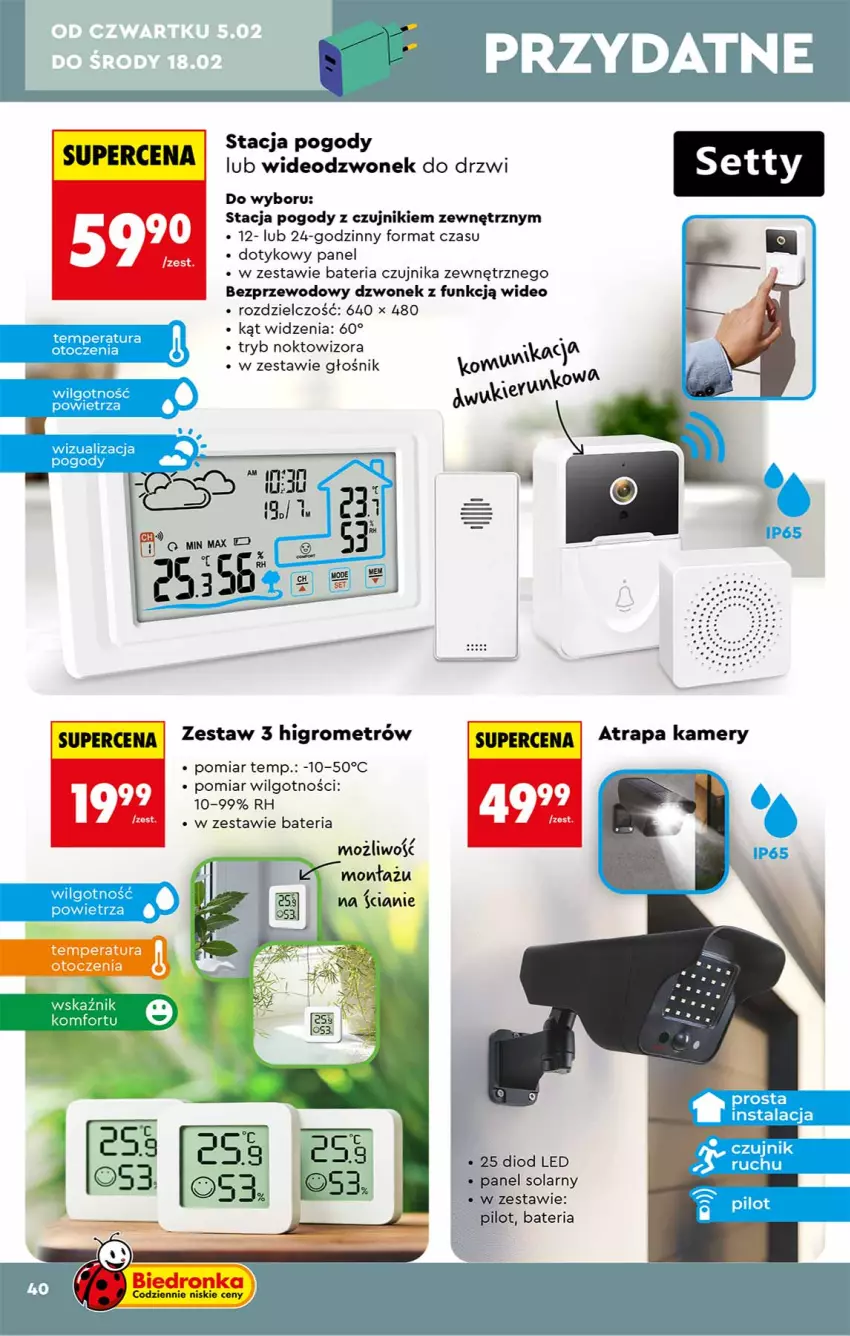 Gazetka promocyjna Biedronka - Okazje Tygodnia - ważna 31.01 do 14.02.2026 - strona 40 - produkty: Bateria, Drzwi, Dzwonek, Głośnik, LG