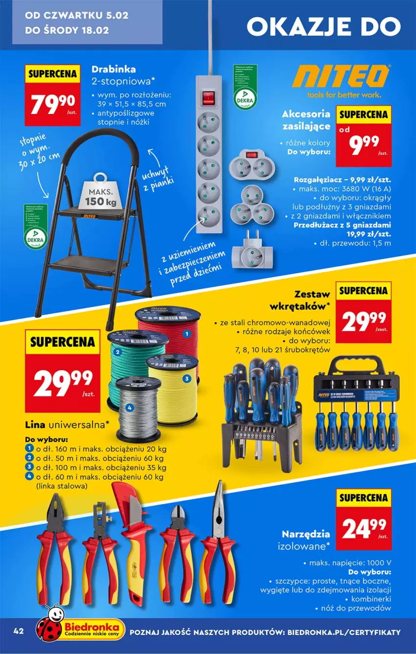 Gazetka promocyjna Biedronka - Okazje Tygodnia - ważna 31.01 do 14.02.2026 - strona 42 - produkty: Inka, Szczypce, Top, Wkręt