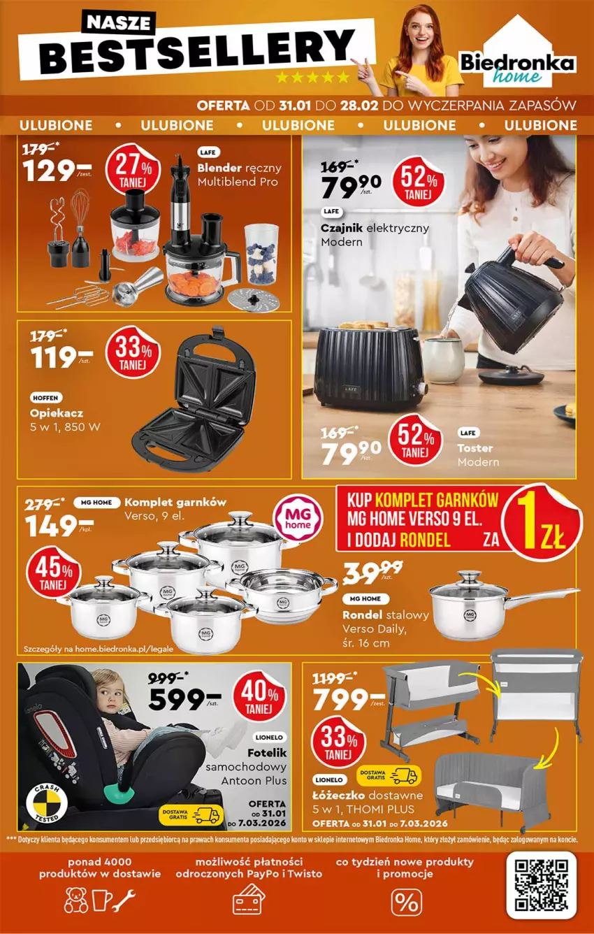 Gazetka promocyjna Biedronka - Okazje Tygodnia - ważna 31.01 do 14.02.2026 - strona 47 - produkty: Blender, Fotel, Fotelik, Fotelik samochodowy, Lion