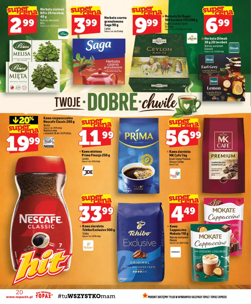 Gazetka promocyjna Topaz - Gazetka - ważna 22.10 do 28.10.2026 - strona 20 - produkty: Earl Grey, Gra, Herbata, Herbata czarna, Lack, Lipton, Saga, Top
