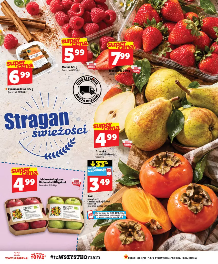 Gazetka promocyjna Topaz - Gazetka - ważna 22.10 do 28.10.2026 - strona 22 - produkty: Kaki, Top
