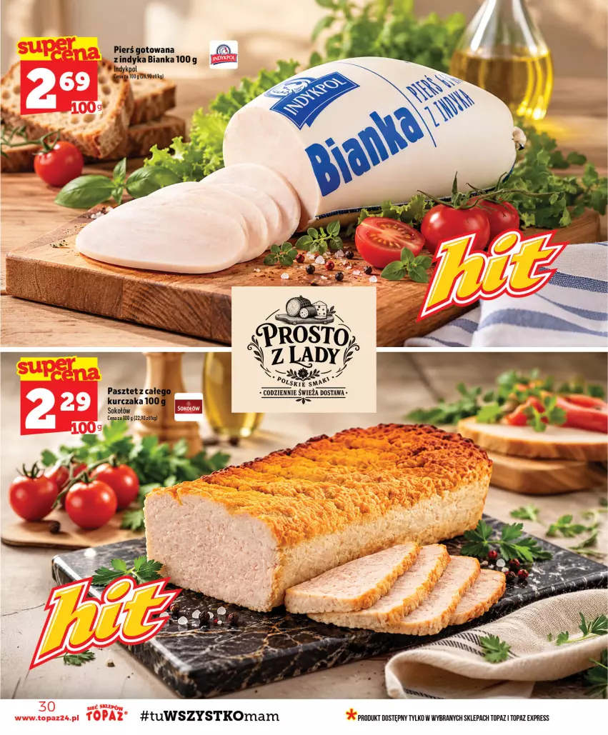 Gazetka promocyjna Topaz - Gazetka - ważna 22.10 do 28.10.2026 - strona 30 - produkty: Bianka, Top