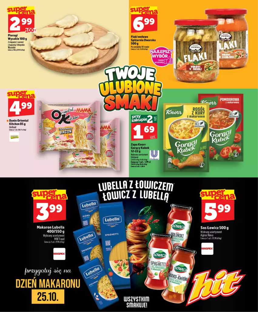 Gazetka promocyjna Topaz - Gazetka - ważna 22.10 do 28.10.2026 - strona 37 - produkty: Bell, Bella, Kapustą, Lubella, Makaron, Pierogi, Ser, Sok