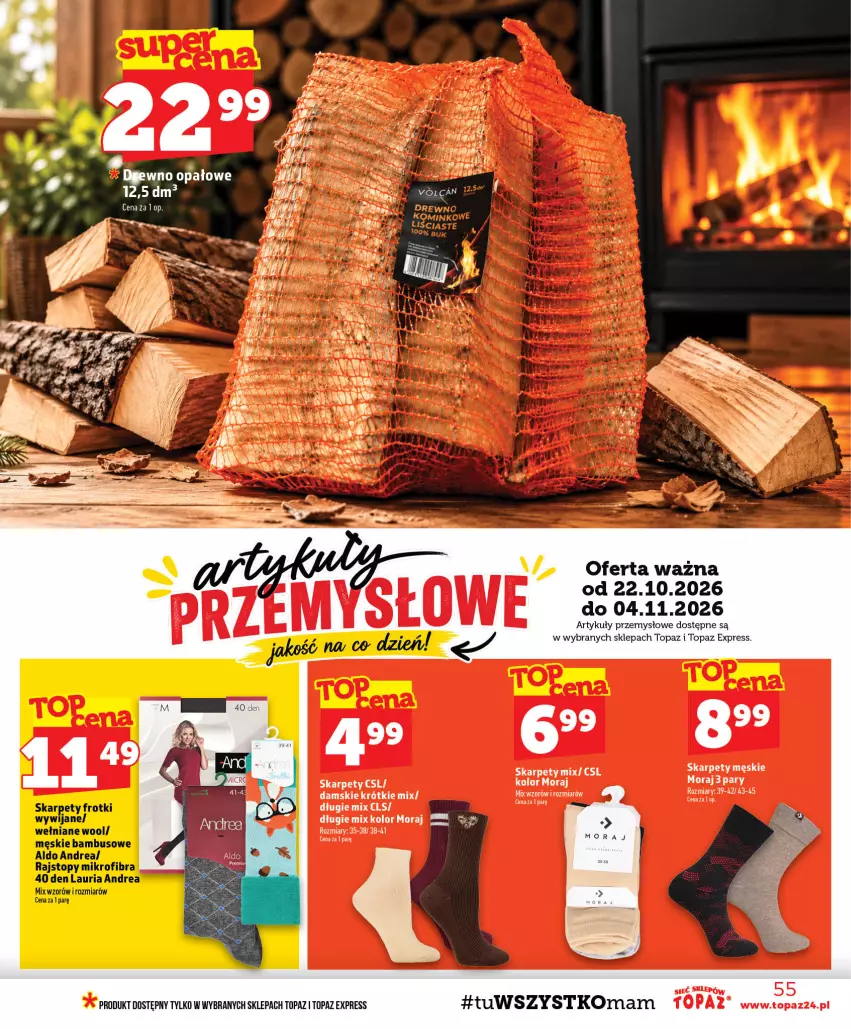 Gazetka promocyjna Topaz - Gazetka - ważna 22.10 do 28.10.2026 - strona 55 - produkty: Karp, Laur, Rajstopy, Top