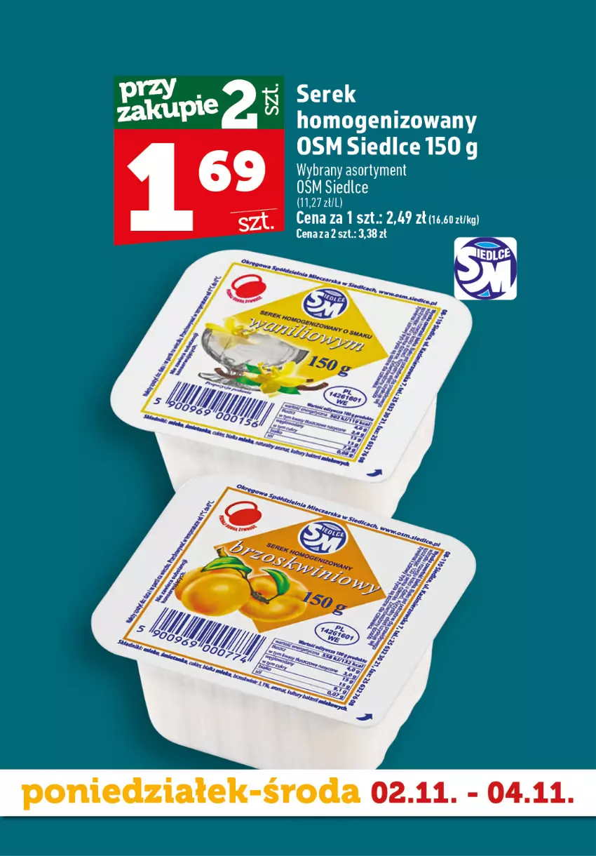 Gazetka promocyjna Topaz - Gazetka - ważna 02.11 do 04.11.2026 - strona 4 - produkty: Ser, Serek, Serek homogenizowany