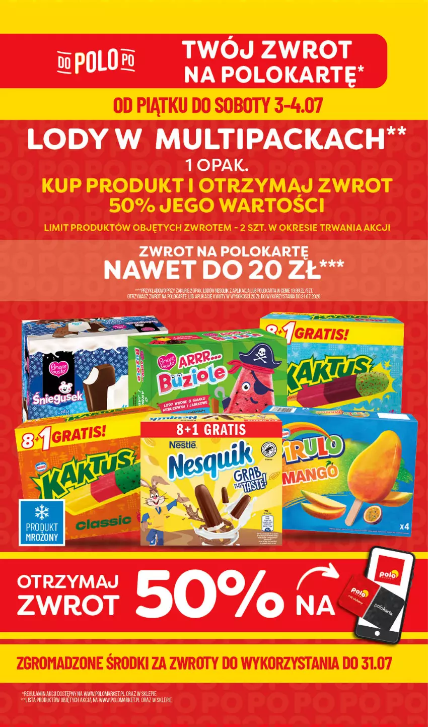 Gazetka promocyjna PoloMarket - Superhity 3.07 - ważna 03.07 do 04.07.2026 - strona 1 - produkty: Lody, Sok