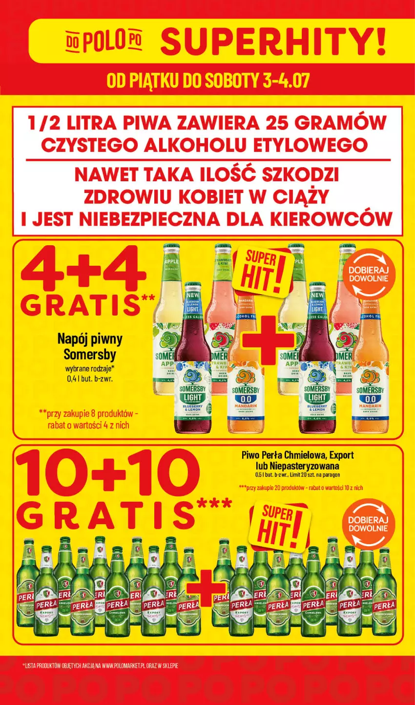 Gazetka promocyjna PoloMarket - Superhity 3.07 - ważna 03.07 do 04.07.2026 - strona 4 - produkty: Gra, Napój, Perła, Piec, Piwa, Piwo, Por, Somersby