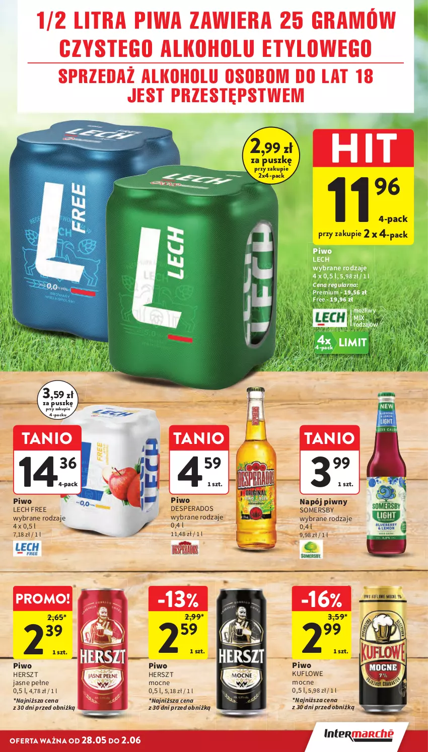 Gazetka promocyjna Intermarche - Gazetka promocyjna - ważna 28.05 do 02.06.2026 - strona 21 - produkty: Desperados, Gra, Napój, Piwa, Piwo, Somersby