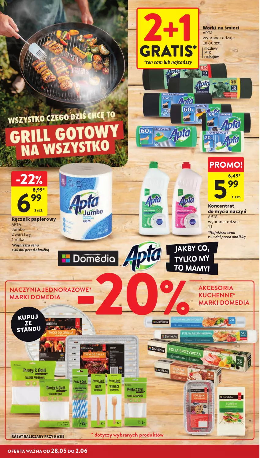 Gazetka promocyjna Intermarche - Gazetka promocyjna - ważna 28.05 do 02.06.2026 - strona 22 - produkty: Do mycia naczyń, Gra, Koncentrat do mycia naczyń, Papier, Ręcznik, Worki na śmiec, Worki na śmieci