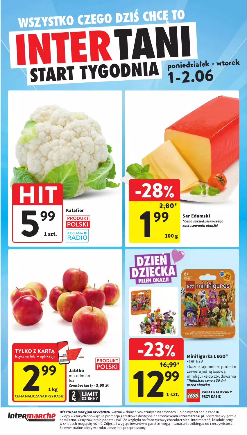 Gazetka promocyjna Intermarche - Gazetka promocyjna - ważna 28.05 do 02.06.2026 - strona 48 - produkty: Edam, Kalafior, LEGO, Pudełko, Ser