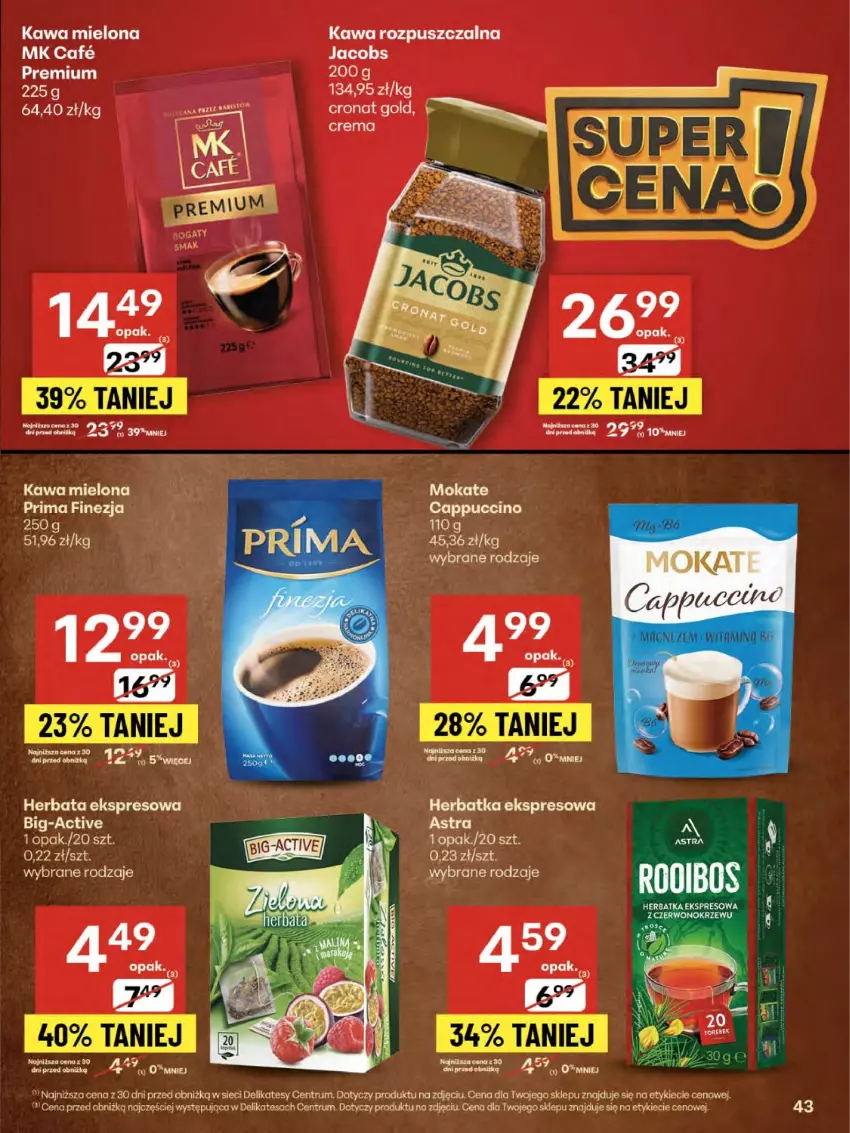 Gazetka promocyjna Delikatesy Centrum - Franczyza DC30 Czwartek - ważna 24.07 do 30.07.2025 - strona 43 - produkty: Cappuccino, Jacobs, Kawa, Kawa mielona, Kawa rozpuszczalna, Rum