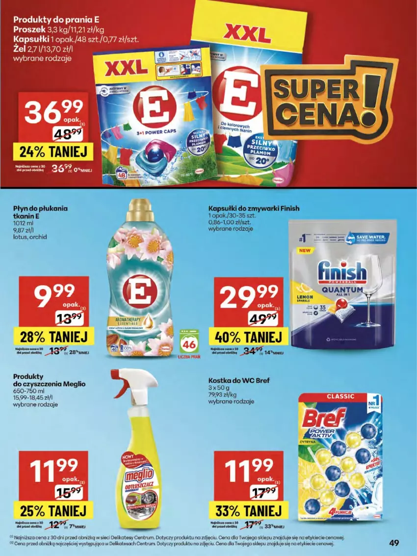 Gazetka promocyjna Delikatesy Centrum - Franczyza DC30 Czwartek - ważna 24.07 do 30.07.2025 - strona 49 - produkty: Bref, Finish, Kostka do wc, Płyn do płukania, Rum, Zmywarki