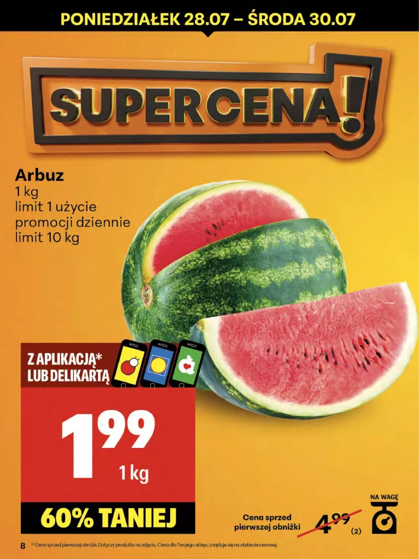 Gazetka promocyjna Delikatesy Centrum - Franczyza DC30 Czwartek - ważna 24.07 do 30.07.2025 - strona 8 - produkty: Arbuz, Cenos