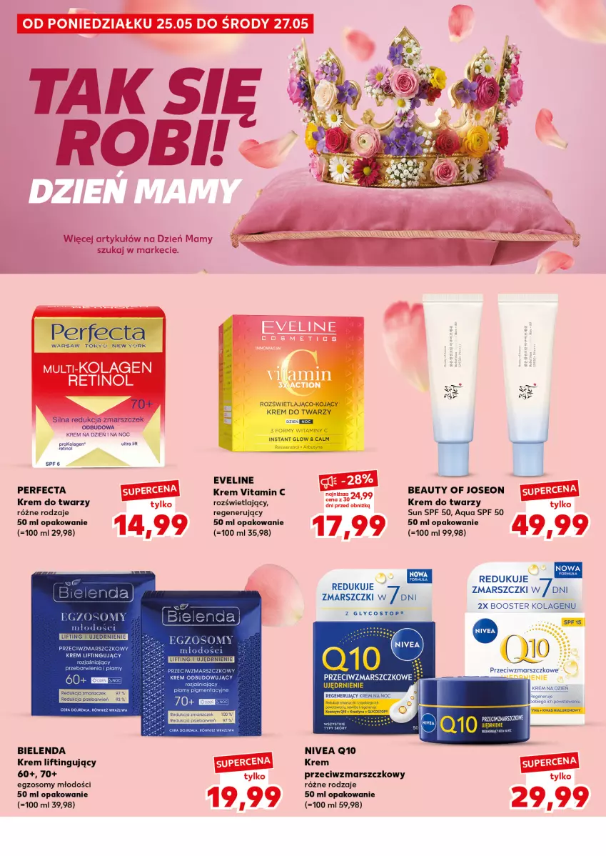 Gazetka promocyjna Kaufland - Mocny Start - ważna 25.05 do 27.05.2026 - strona 10 - produkty: Bielenda, Booster, Eveline, Kolagen, Krem do twarzy, Krem na dzień, Krem na dzień i na noc, Krem przeciwzmarszczkowy, Mars, Nivea, Nivea Q10, Perfecta, Top