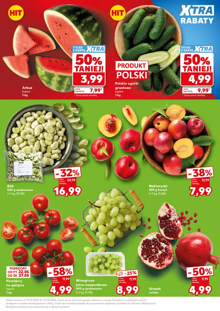 Gazetka promocyjna Kaufland - Mocny Start - ważna 25.05 do 27.05.2026 - strona 19 - produkty: Arbuz, Fa, Kosz, Nektar, Pomidory