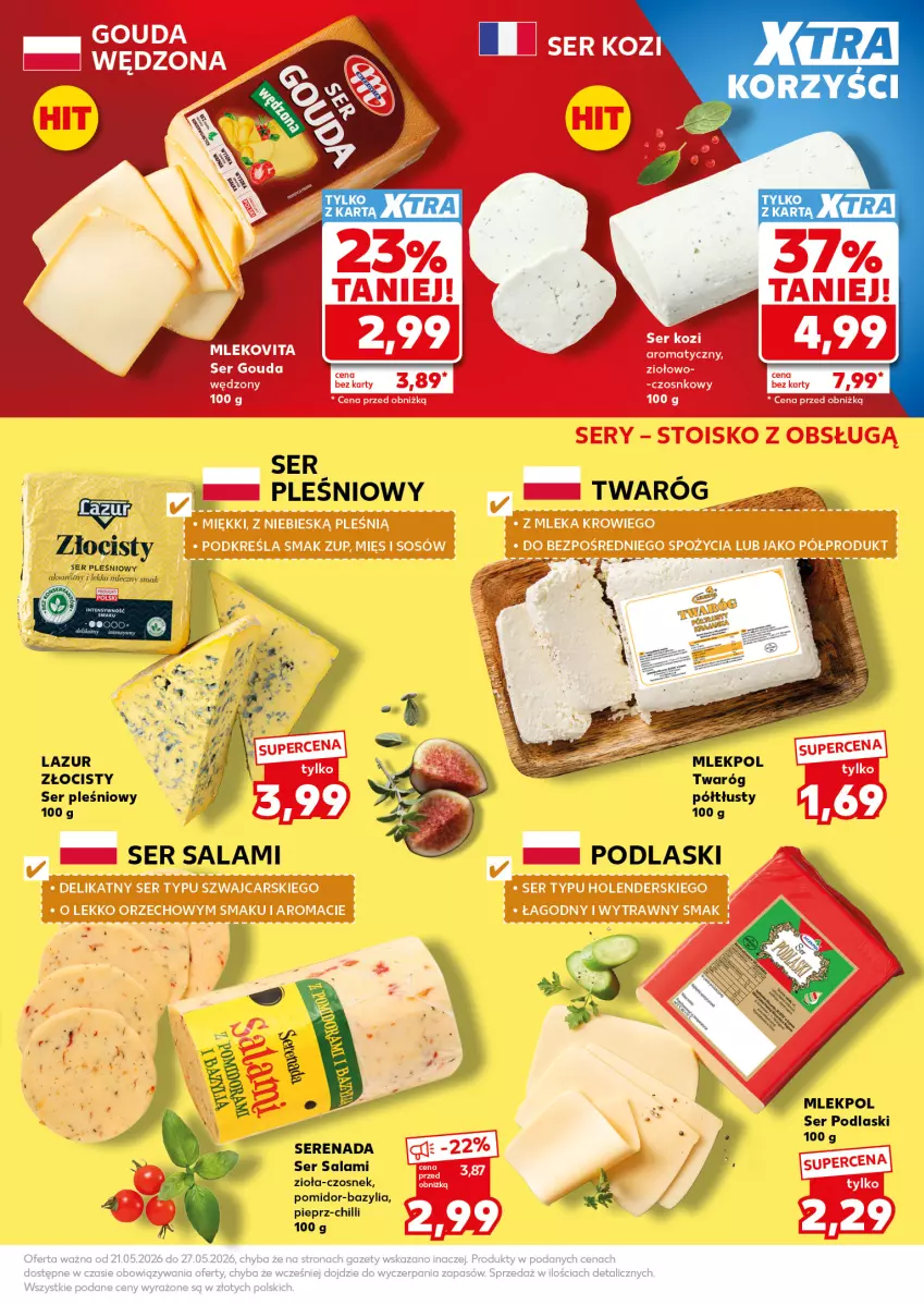 Gazetka promocyjna Kaufland - Mocny Start - ważna 25.05 do 27.05.2026 - strona 23 - produkty: Bazyl, Bazylia, Czosnek, Lazur, Pieprz, Podlaski, Salami, Ser, Ser pleśniowy, Ser salami, Twaróg