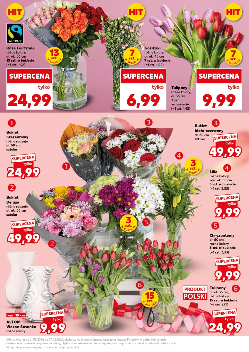 Gazetka promocyjna Kaufland - Mocny Start - ważna 25.05 do 27.05.2026 - strona 7 - produkty: Bukiet, Fa, Tulipan, Wazon