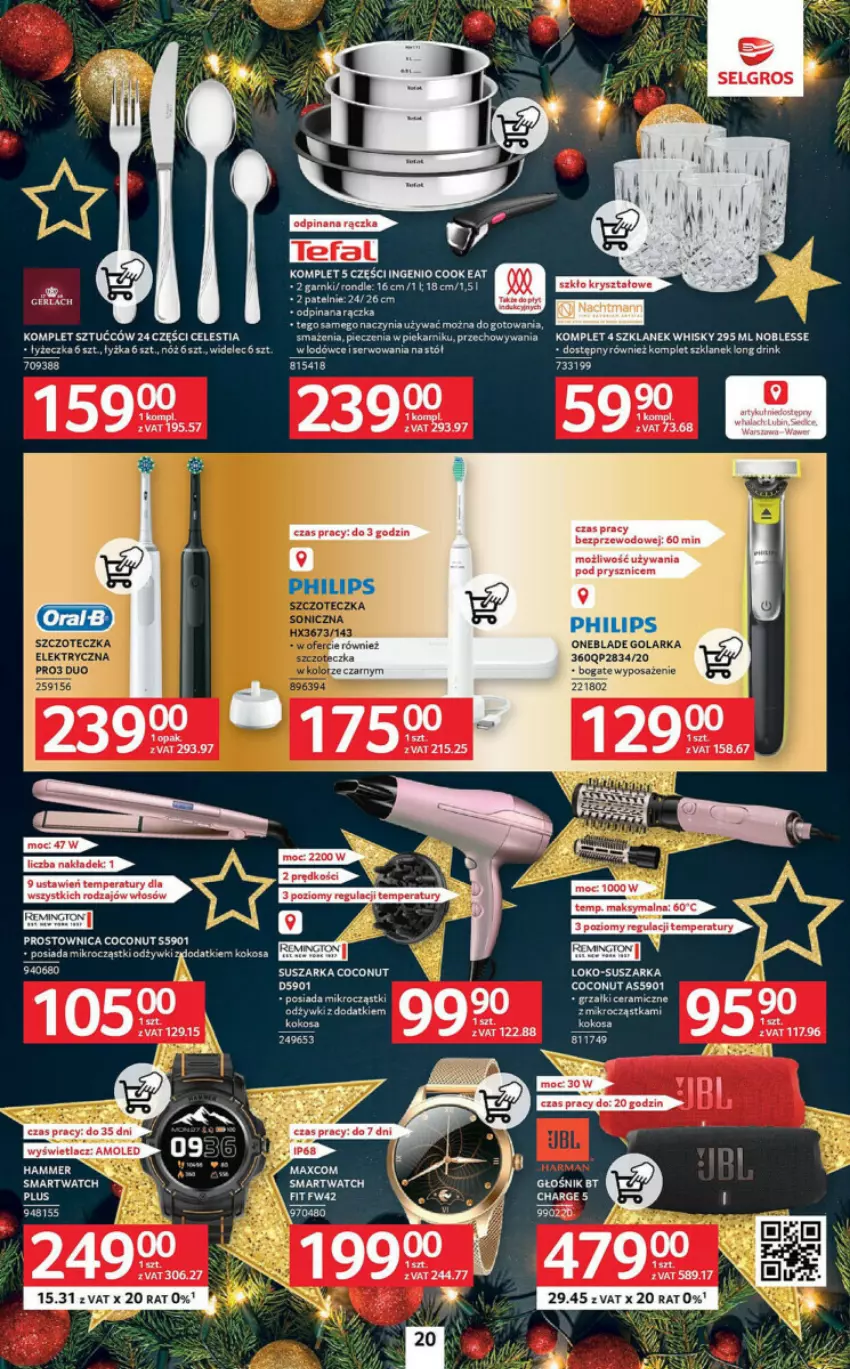 Gazetka promocyjna Selgros - ważna 21.11 do 04.12.2024 - strona 13 - produkty: Głośnik, Kokos, Philips, Piec, Piekarnik, Remington, Ser, Smartwatch, Stół, Suszarka, Whisky, Widelec