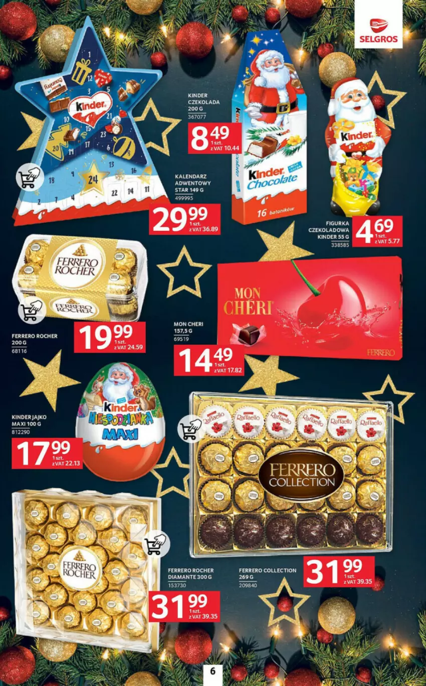 Gazetka promocyjna Selgros - ważna 21.11 do 04.12.2024 - strona 17 - produkty: Czekolada, Ferrero, Ferrero Rocher, Kalendarz, Kalendarz adwentowy, Kinder