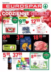 Gazetka promocyjna Spar - EuroSpar - Gazetka - ważna od 07.02 do 07.02.2024 - strona 1 - produkty: Płyn do prania, Lubella, Makaron, Rum, Gry, Borówka, Borówka amerykańska, Papier, Bell, Jaja, Praliny, Raffaello, Papier toaletowy, Pepsi, Spaghetti, Napój gazowany, Ferrero, Bella, Ariel, Napój, Fa