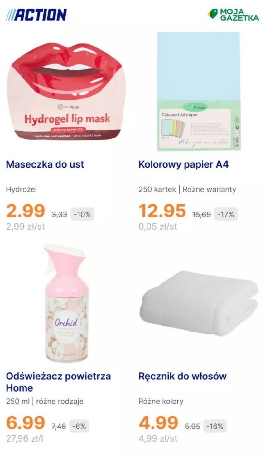 Gazetka promocyjna Action - ważna 10.01 do 16.01.2024 - strona 17 - produkty: Odświeżacz powietrza, Papier, Ręcznik