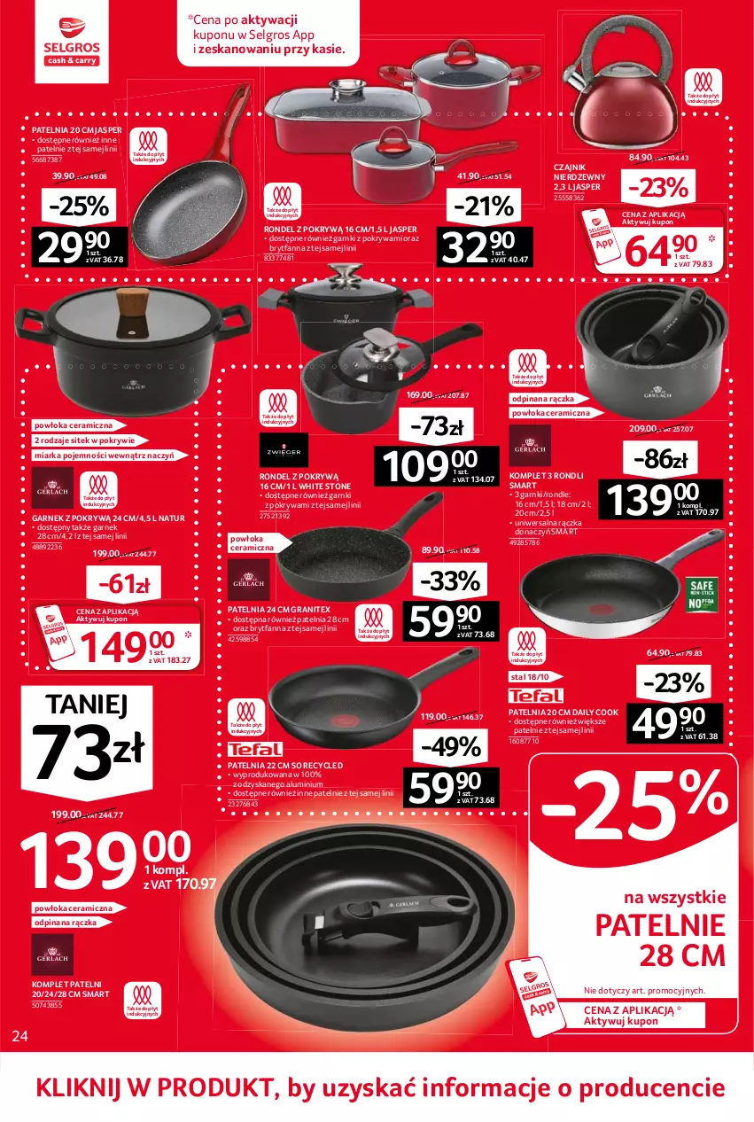 Gazetka promocyjna Selgros - Oferta przemysłowa - ważna 10.06 do 23.06.2021 - strona 24 - produkty: Czajnik, Fa, Garnek, Garnek z pokrywą, Gra, LG, Miarka, Patelnia, Pokrywa, Rondel