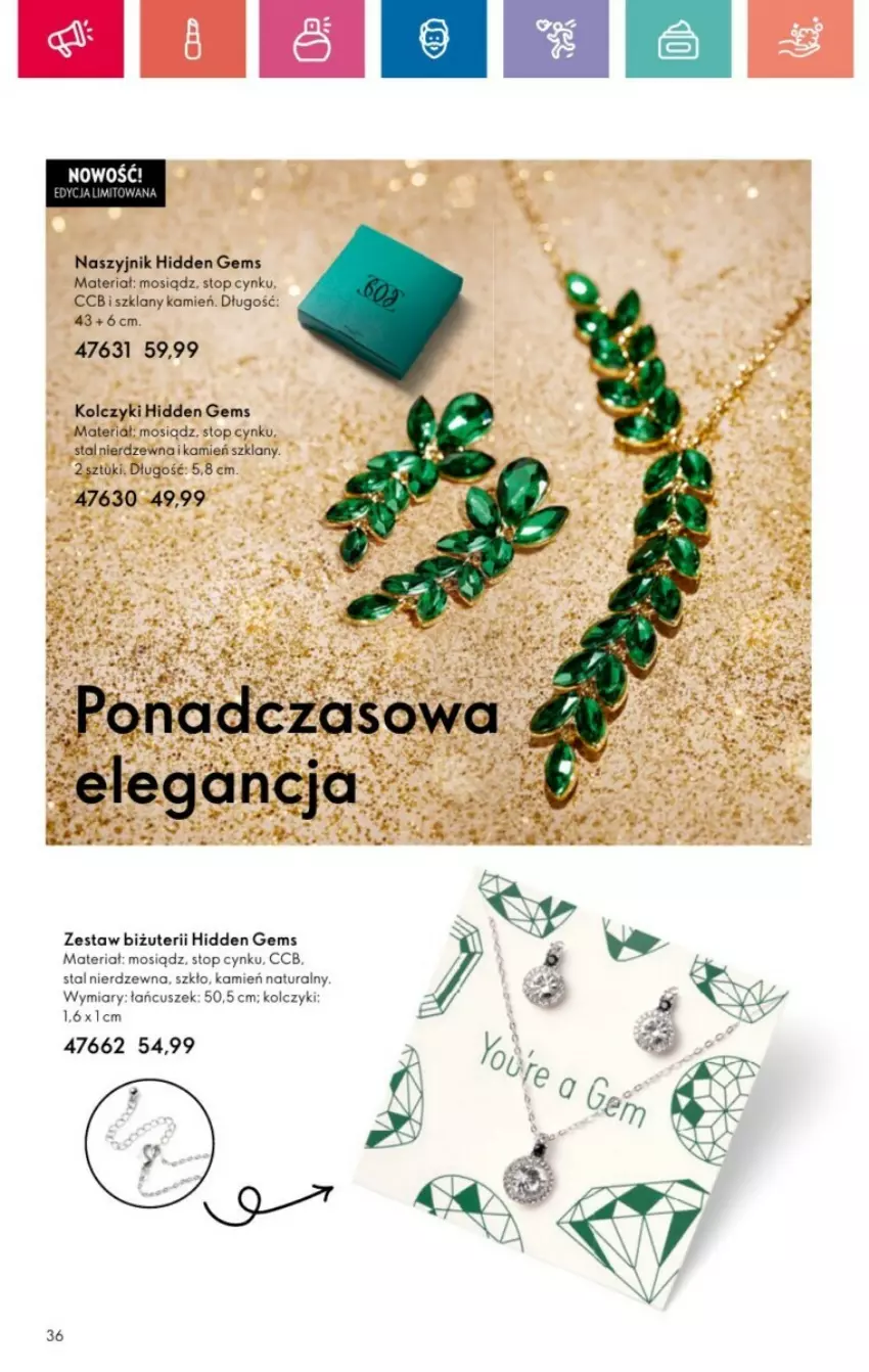 Gazetka promocyjna Oriflame - ważna 01.12 do 28.12.2024 - strona 111 - produkty: Cynk, Kolczyki, Naszyjnik, Top