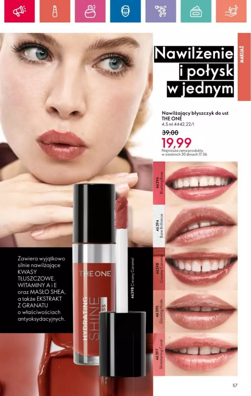 Gazetka promocyjna Oriflame - ważna 01.12 do 28.12.2024 - strona 134 - produkty: Błyszczyk do ust, Masło, The ONE