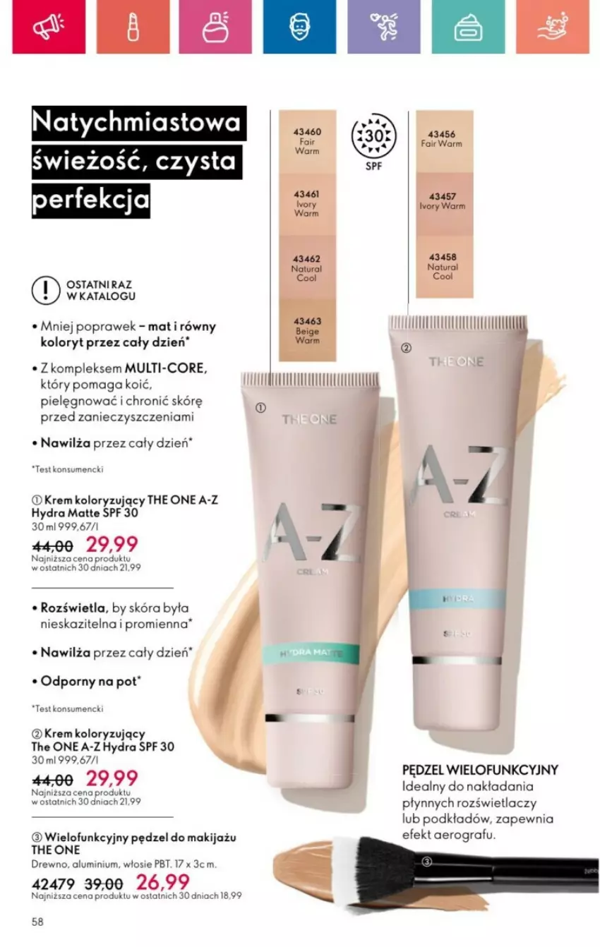 Gazetka promocyjna Oriflame - ważna 01.12 do 28.12.2024 - strona 135 - produkty: Gra, Makijaż, Podkład, Por, Rozświetlacz, The ONE