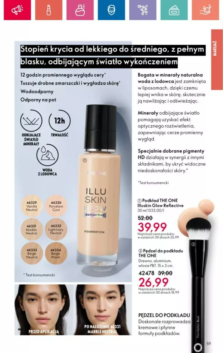 Gazetka promocyjna Oriflame - ważna 01.12 do 28.12.2024 - strona 136 - produkty: Mars, Podkład, Por, The ONE, Top, Tusz, Woda