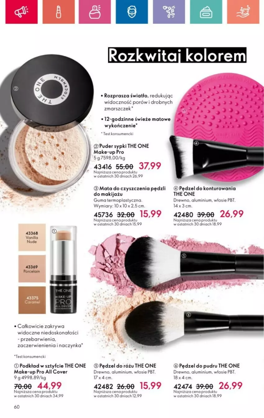 Gazetka promocyjna Oriflame - ważna 01.12 do 28.12.2024 - strona 138 - produkty: Makijaż, Mars, Mop, Pędzel do pudru, Pędzel do różu, Podkład, Por, Puder, The ONE