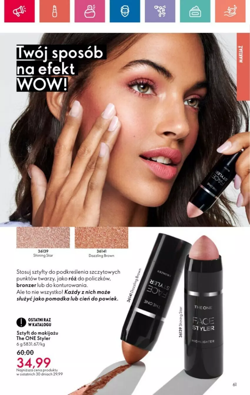 Gazetka promocyjna Oriflame - ważna 01.12 do 28.12.2024 - strona 139 - produkty: Bronzer, Cień, Makijaż, Róż do policzków, The ONE