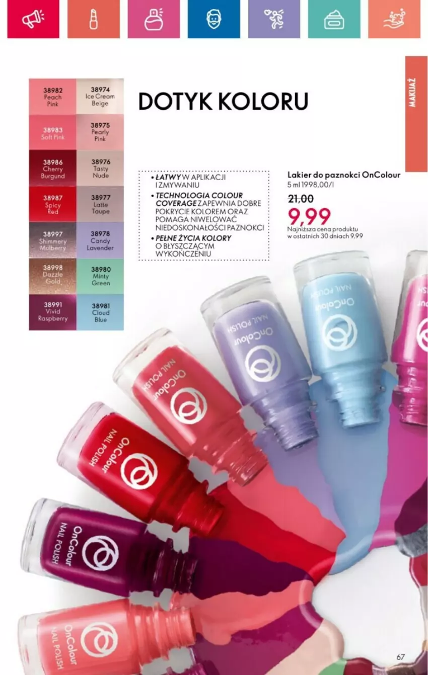 Gazetka promocyjna Oriflame - ważna 01.12 do 28.12.2024 - strona 145 - produkty: Lakier, Lakier do paznokci, OnColour