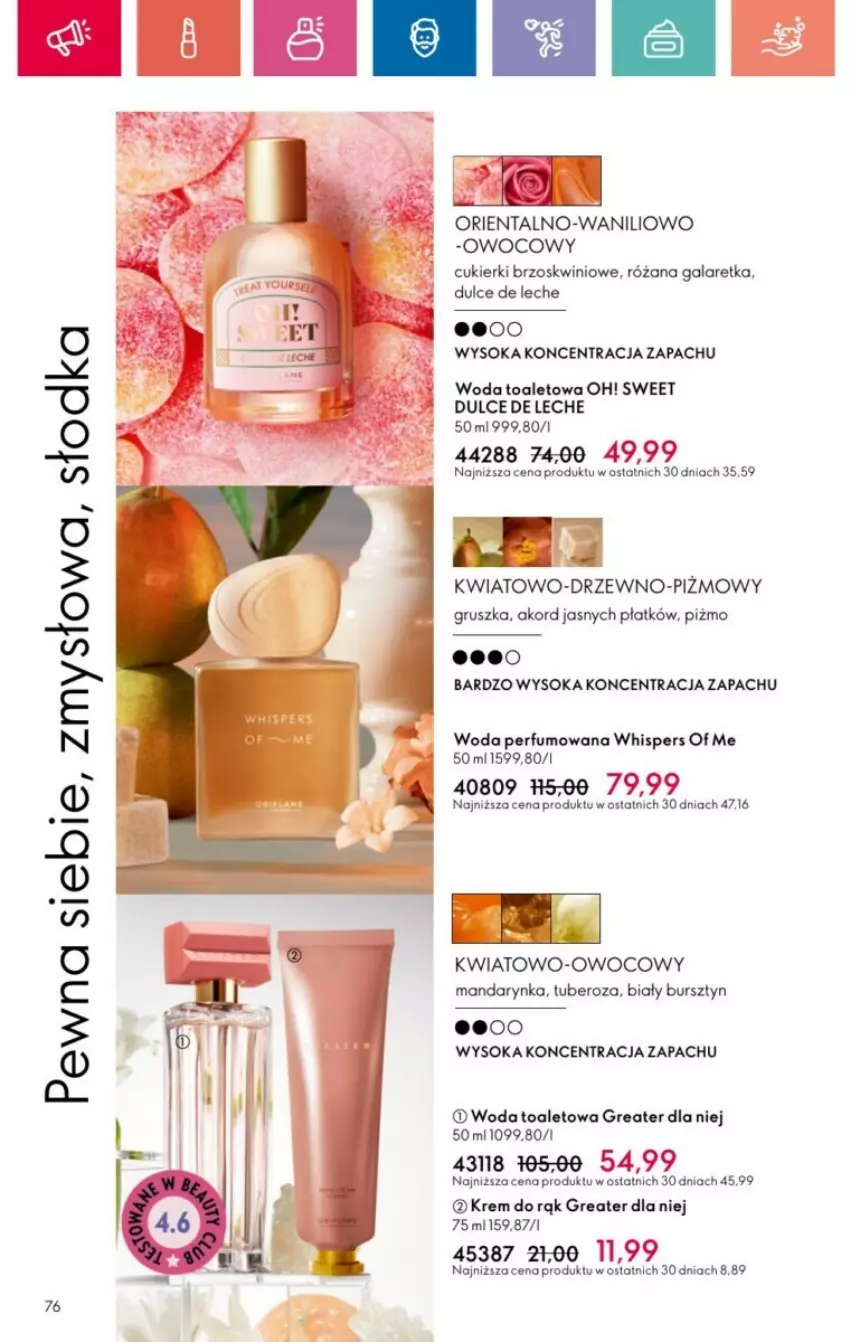 Gazetka promocyjna Oriflame - ważna 01.12 do 28.12.2024 - strona 155 - produkty: Bursztyn, Cukier, Cukierki, Gala, Galaretka, Krem do rąk, Perfum, Róża, Sok, Woda, Woda perfumowana, Woda toaletowa