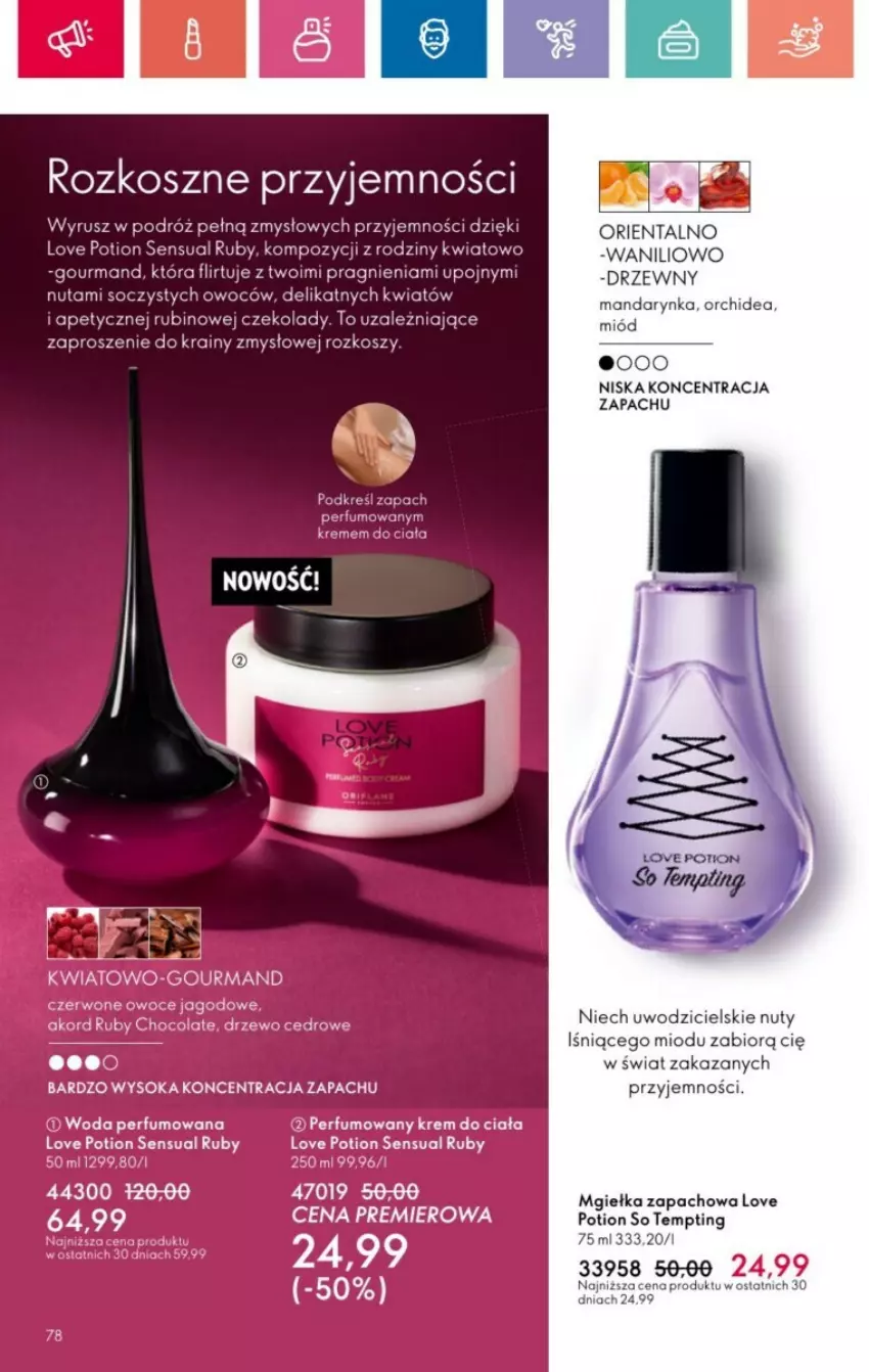 Gazetka promocyjna Oriflame - ważna 01.12 do 28.12.2024 - strona 157 - produkty: Kosz, Miód, Nuty, Rubin, Sensual