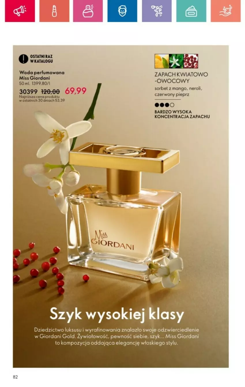 Gazetka promocyjna Oriflame - ważna 01.12 do 28.12.2024 - strona 162 - produkty: Giordani Gold, Mango, Miss Giordani, Pieprz, Sok