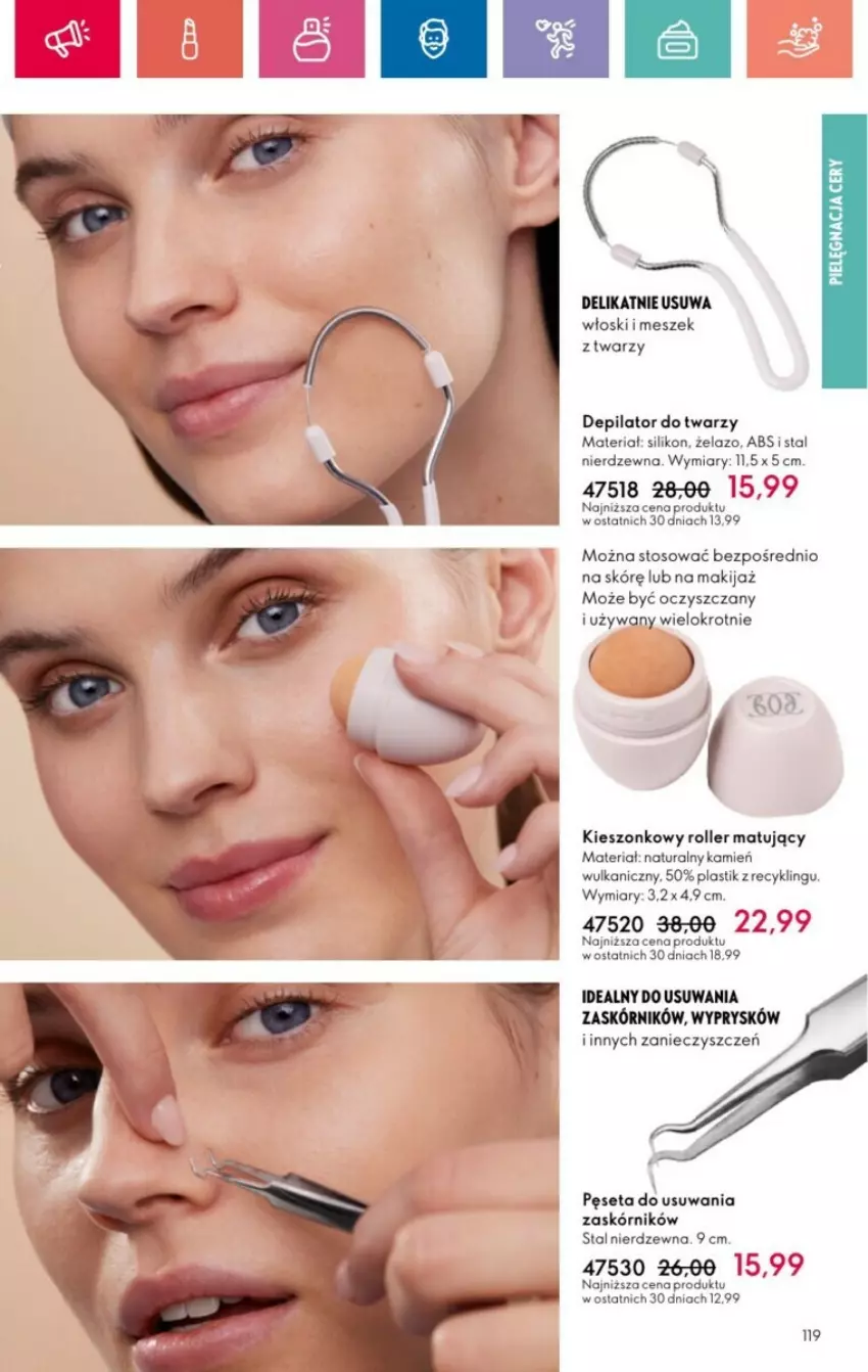 Gazetka promocyjna Oriflame - ważna 01.12 do 28.12.2024 - strona 23 - produkty: Depilator, Makijaż, Pęseta, Roller