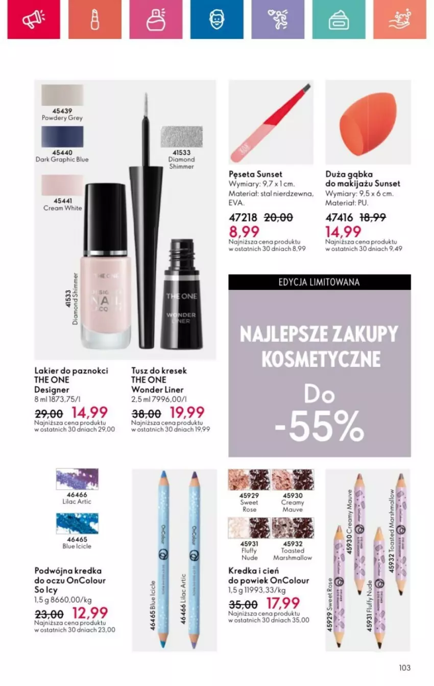 Gazetka promocyjna Oriflame - ważna 01.12 do 28.12.2024 - strona 6 - produkty: Cień, Gra, Kredka, Lakier, Lakier do paznokci, Makijaż, Mars, Pęseta, The ONE, Tusz