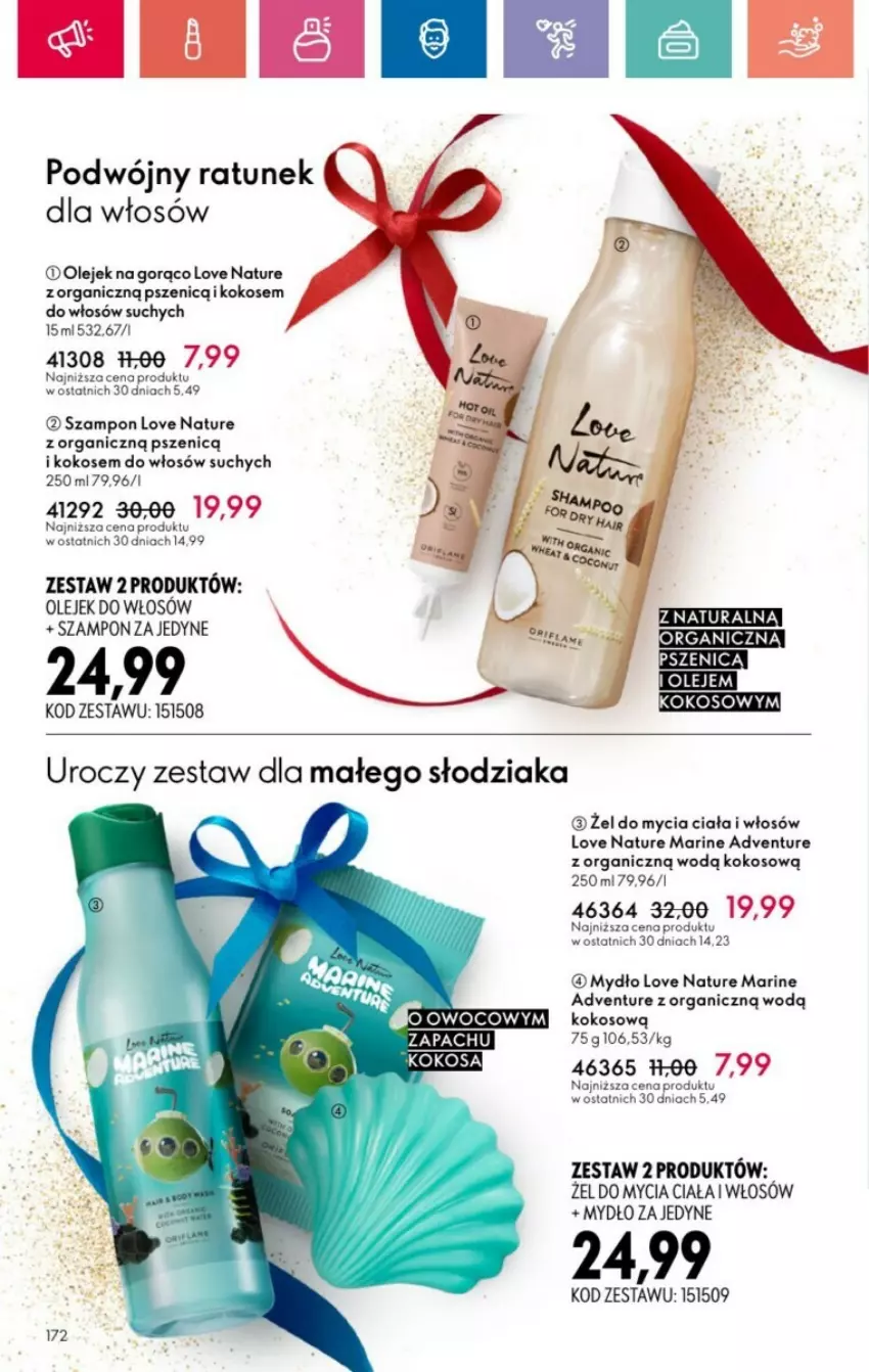 Gazetka promocyjna Oriflame - ważna 01.12 do 28.12.2024 - strona 82 - produkty: Kokos, Love Nature, Mydło, Olej, Szampon