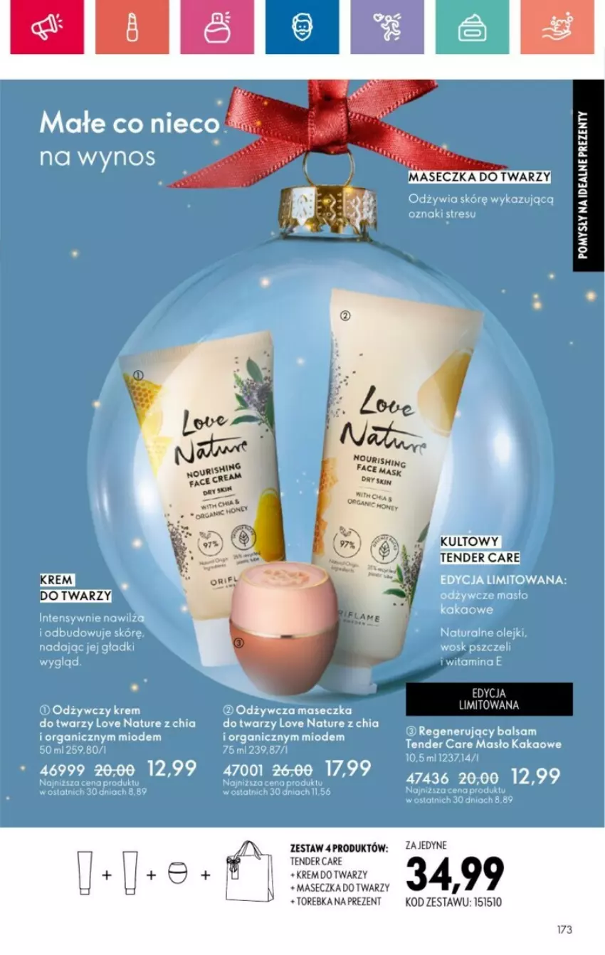 Gazetka promocyjna Oriflame - ważna 01.12 do 28.12.2024 - strona 83 - produkty: Krem do twarzy, Tender Care, Torebka