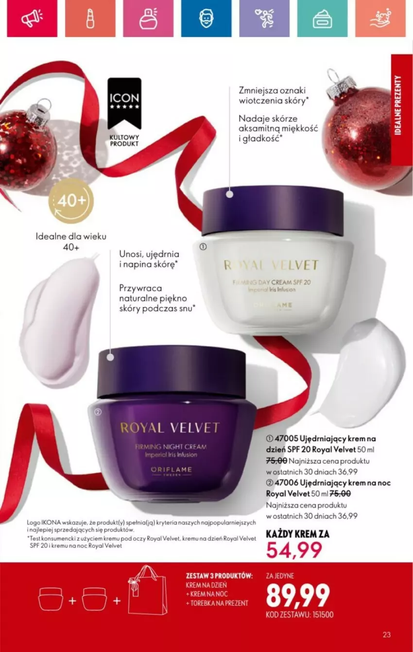 Gazetka promocyjna Oriflame - ważna 01.12 do 28.12.2024 - strona 97 - produkty: Aksam, Krem na dzień, Krem na noc, Royal Velvet, Velvet