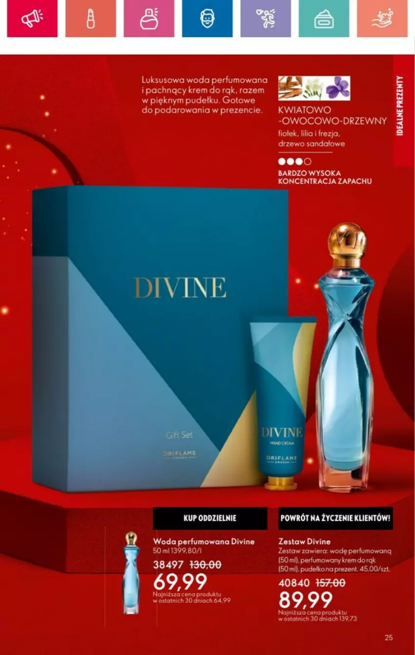 Gazetka promocyjna Oriflame - ważna 01.12 do 28.12.2024 - strona 99 - produkty: Divine, Perfum