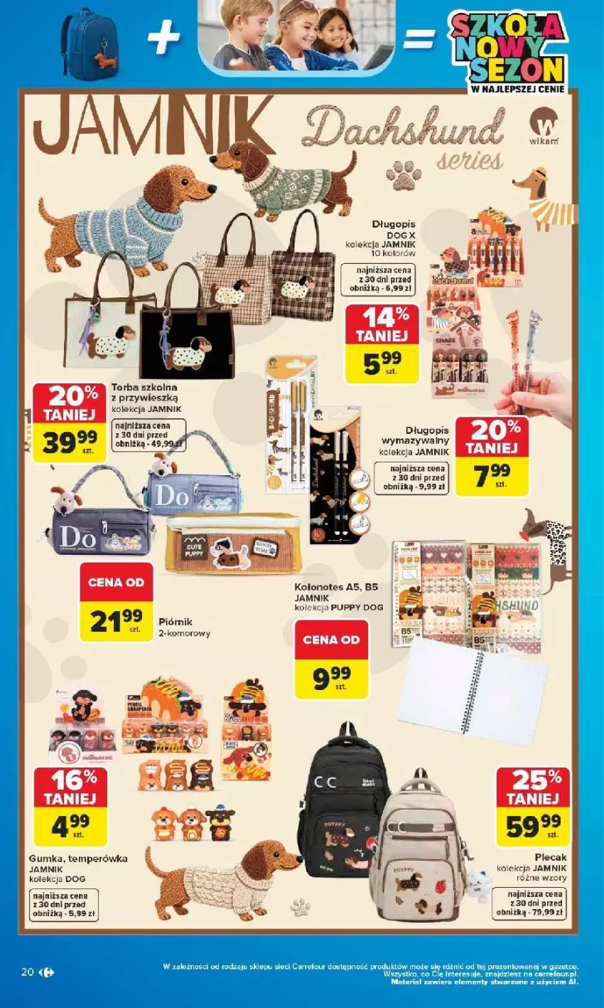 Gazetka promocyjna Carrefour - Gazetka Carrefour SZKOŁA nowy sezon - ważna 27.07 do 12.09.2026 - strona 21 - produkty: Długopis, Fa, Piórnik, Plecak, Torba