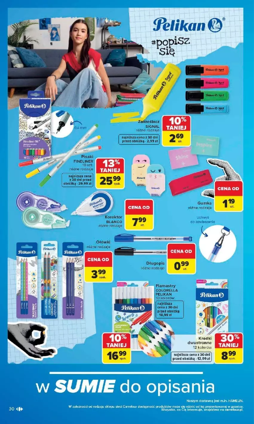 Gazetka promocyjna Carrefour - Gazetka Carrefour SZKOŁA nowy sezon - ważna 27.07 do 12.09.2026 - strona 31 - produkty: Długopis, Feta, Flamastry