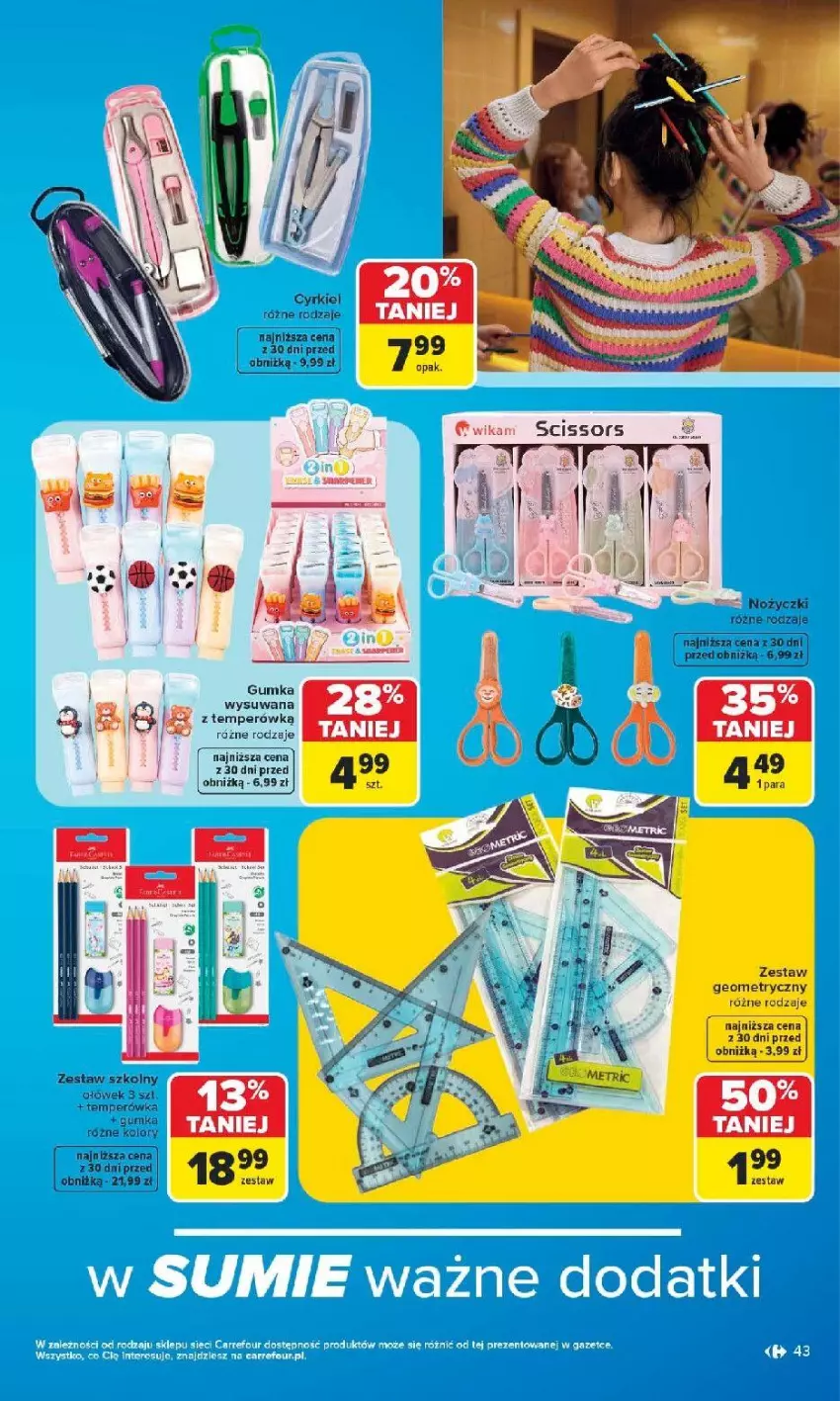 Gazetka promocyjna Carrefour - Gazetka Carrefour SZKOŁA nowy sezon - ważna 27.07 do 12.09.2026 - strona 44 - produkty: Noż, Nożyczki