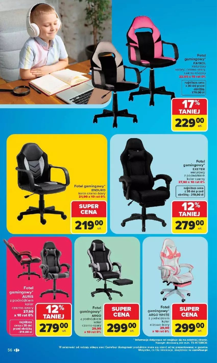 Gazetka promocyjna Carrefour - Gazetka Carrefour SZKOŁA nowy sezon - ważna 27.07 do 12.09.2026 - strona 57 - produkty: Fotel, Fotel gamingowy