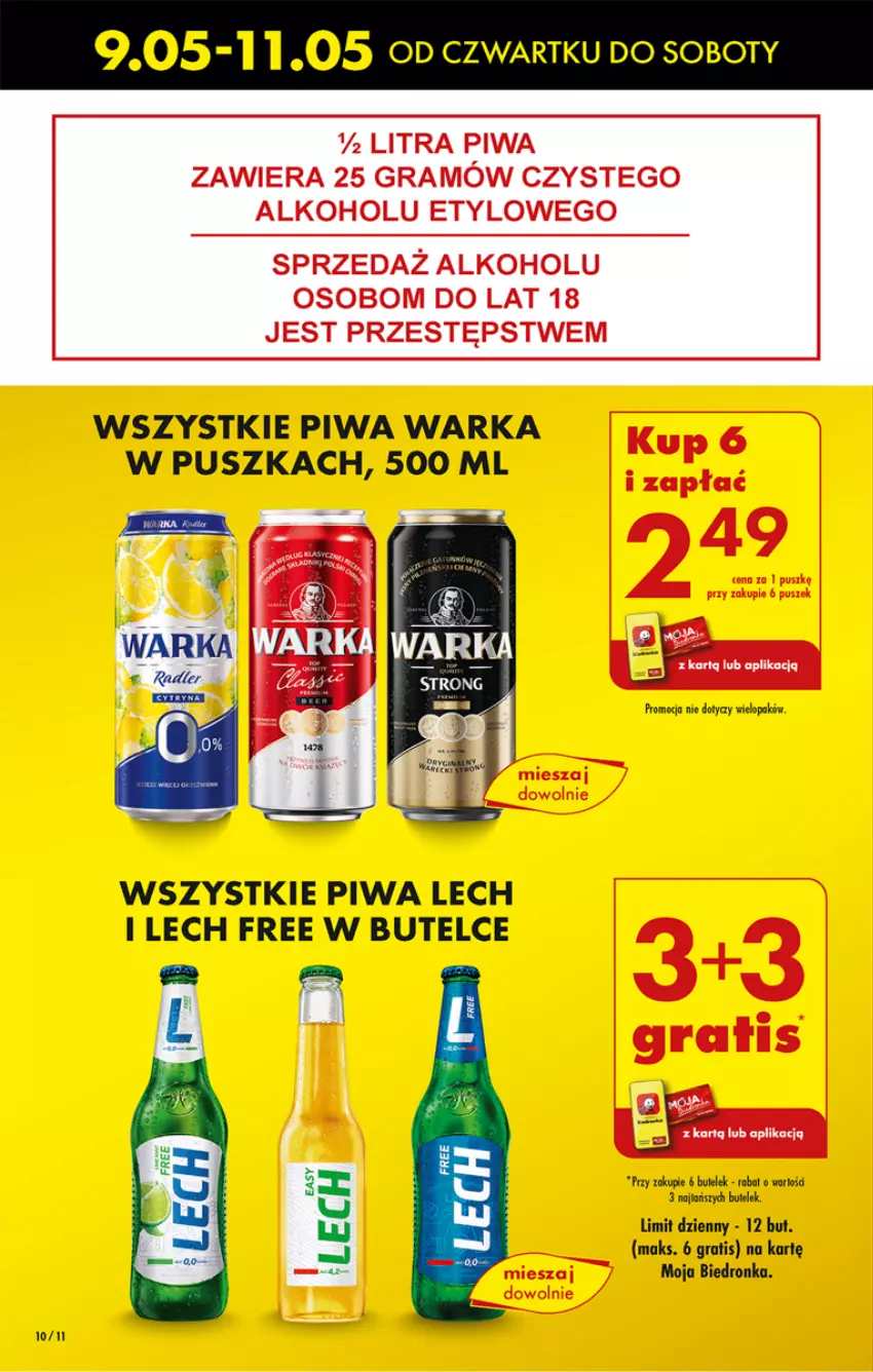 Gazetka promocyjna Biedronka - Od Środy - ważna 15.05 do 18.05.2024 - strona 10 - produkty: Gra, Piwa, Warka